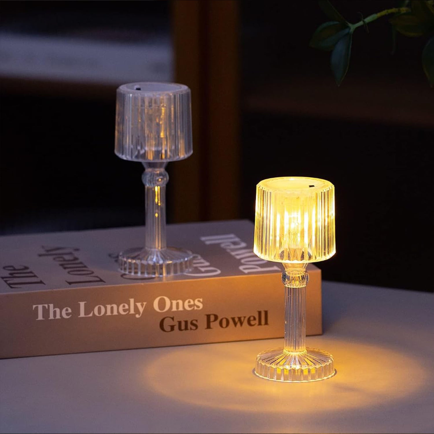 Big Acrylic Led Desk Lamps Table Lamp Portable Crystal (1 Pc Big) - Springkart 