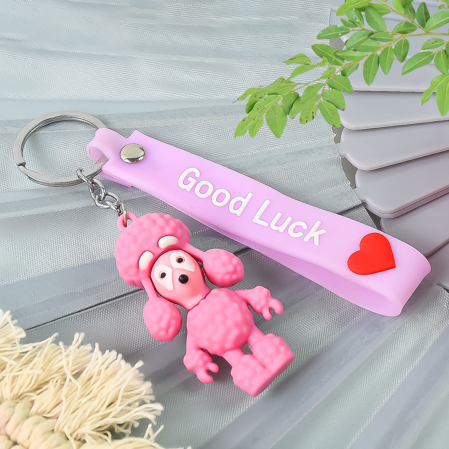Cute Cartoon Silicone 3d Key Chain With Metal Hook Strap (Pack Of 1) - Springkart 