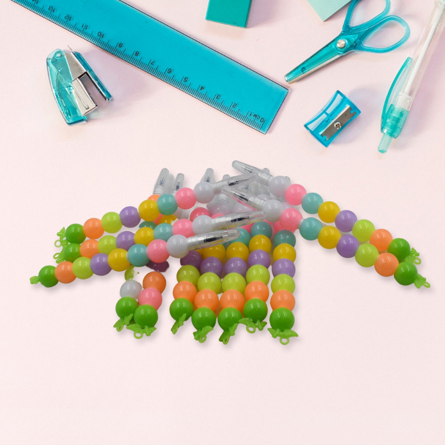 4572 Stylish Pearls Pen Plastic Moti Non-sharpening Design Pen Multicolor Pearls Moti Gel Pen Fancy Designer Attractive Gel Pen For Kids Pack Of (12 Pc Set ) - Springkart 