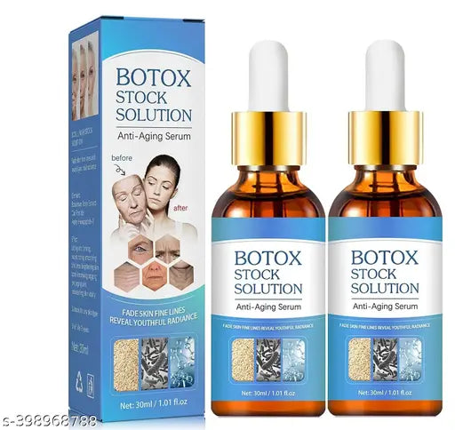 Botox Stock Solution Facial Serum - Youthfully Botox Face Botox Anti-Wrinkle Serum, Instant Anti-Aging Face Serum, Dark Spot Corrector & Anti-Aging Collagen Serum For All Skin Types (30ML) Pack of 2 - Springkart 