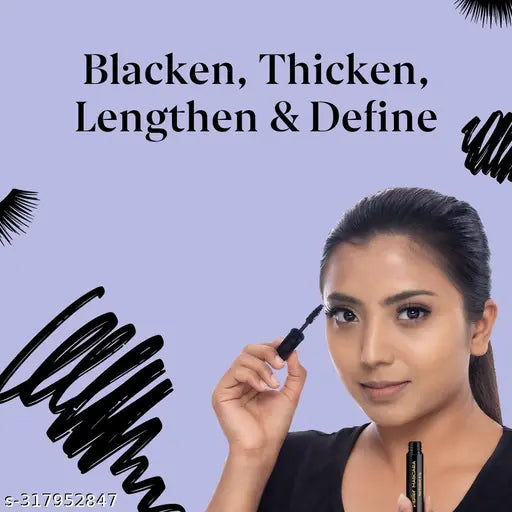 Dazller Mascara, 4.1g, Lightweight, Budget-friendly, Water-resistant, Smudge-proof, Pocket-sized,