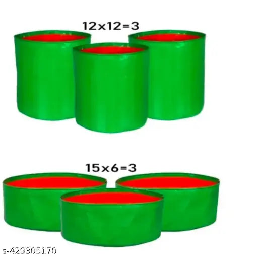 12 X 12 inch -Pack of 3 & 15 X 6 inch -Pack of 3 for Terrace Gardening Grow Bag - Springkart 