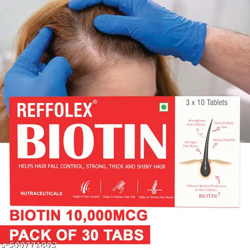 Biotin 10000 mcg Maximum Strength For Hair Growth ,Skin and Nails for Men & Women (30 No) - Springkart 