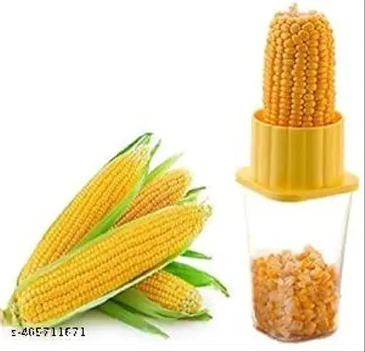 Kitchen Unbreakable Plastic Corn Seeds Remover Machine (Multicolor)