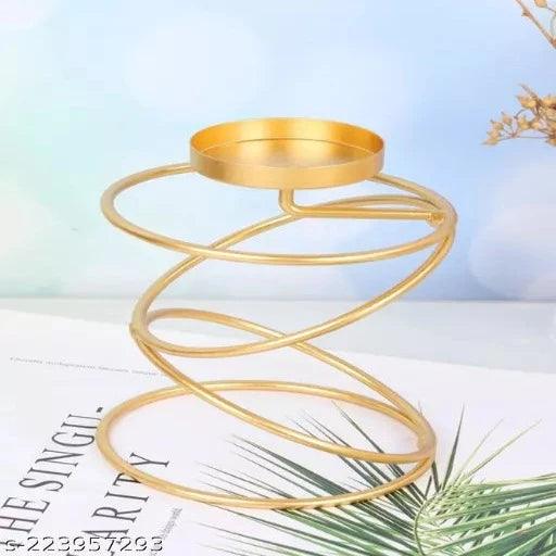 Gold Round Ring Tea Light Candle Stands & Holders