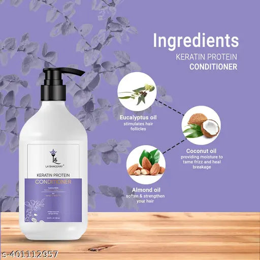 LA’BANGERRY Keratin Protein Shampoo(250ml) & Conditioner(250ml) For Hair Growth,Keratin Oil for Straightener,adivasi oil,Shinier Hair,hair conditioner,for Stronger Hair,Hair Fall smooth and silky hair,Moisturising,Hair Growth,Anti-Hair Fall,hair condition