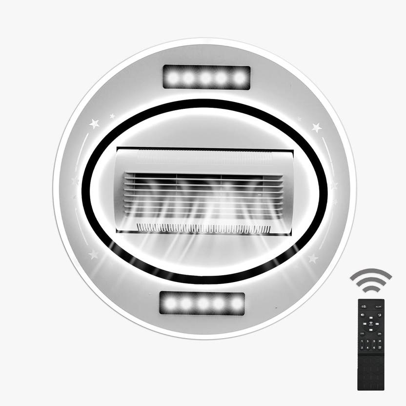 amiciSmart Luxury Bladeless Ceiling Fan with Integrated LED Lighting Remote Control with 1 Year Warranty Remote Controlled Ceiling Fan (White | Pack of 1)