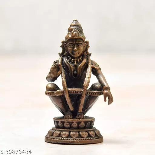 2.25 inches, Handmade Copper Ayyappa Swamy Idol , 70 Grams, Pack of 1 Piece.