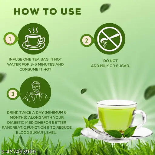 18 Herbs Organics Dia Health Tea (40 Tea Bags - Pack of 2) Organic Herbal Anti Diabetic Care Tea Bags - Blood Sugar Control Diabetes Tea