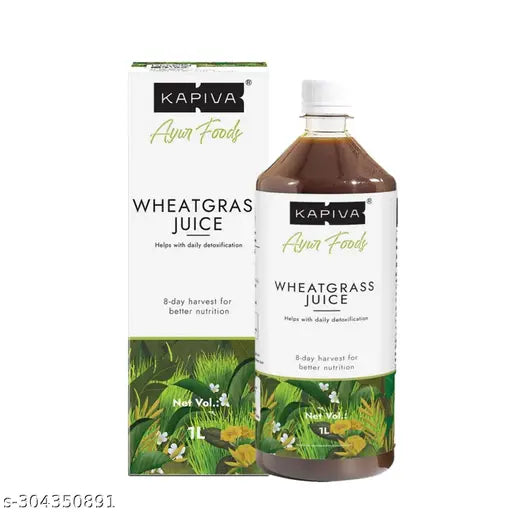 Kapiva Wheatgrass Juice - Herbal Supplement to Help Detoxify the Liver, Cleanse the Digestive System, and Purify Blood, 1 L