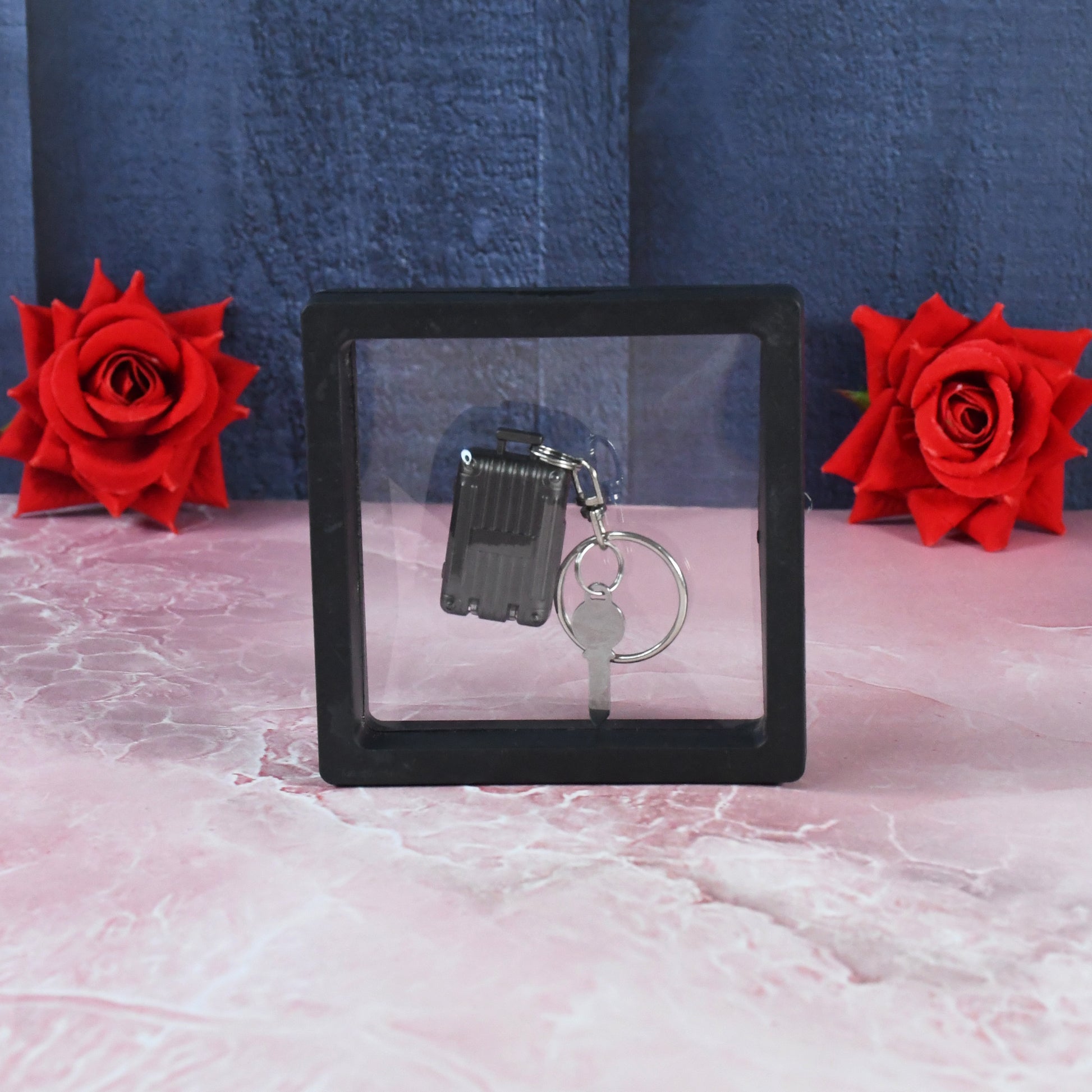 Suitcase Shape Nail Clipper Keychain With Key 3d Floating Frame Display Case (1 Set) - Springkart 