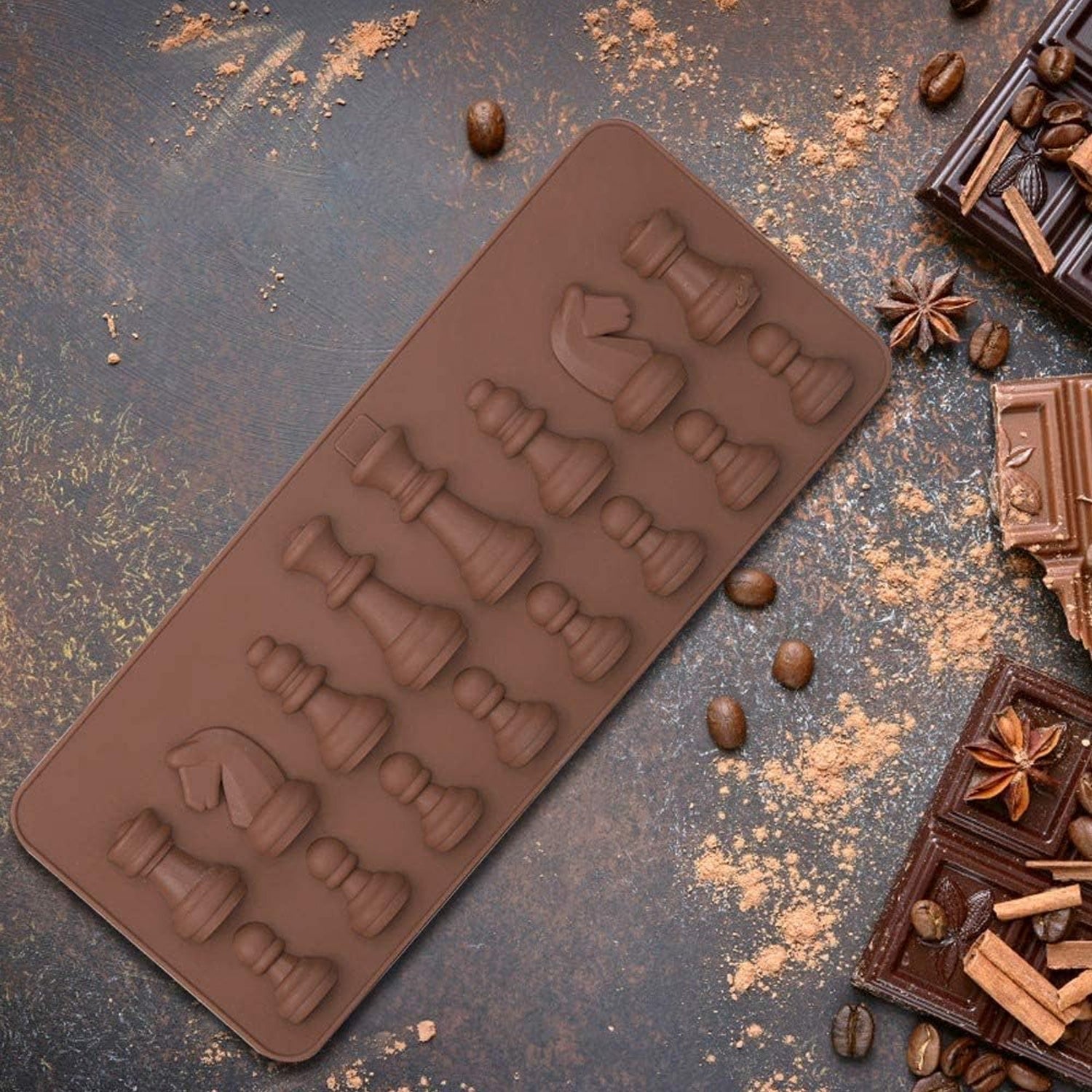 Silicone Chocolate Mould Chess Shape (1 Pc) - Springkart 