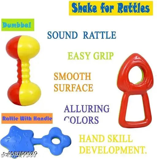 Baby Rattle Toy Set For Toddler Kids - Pack Of 6 Pieces