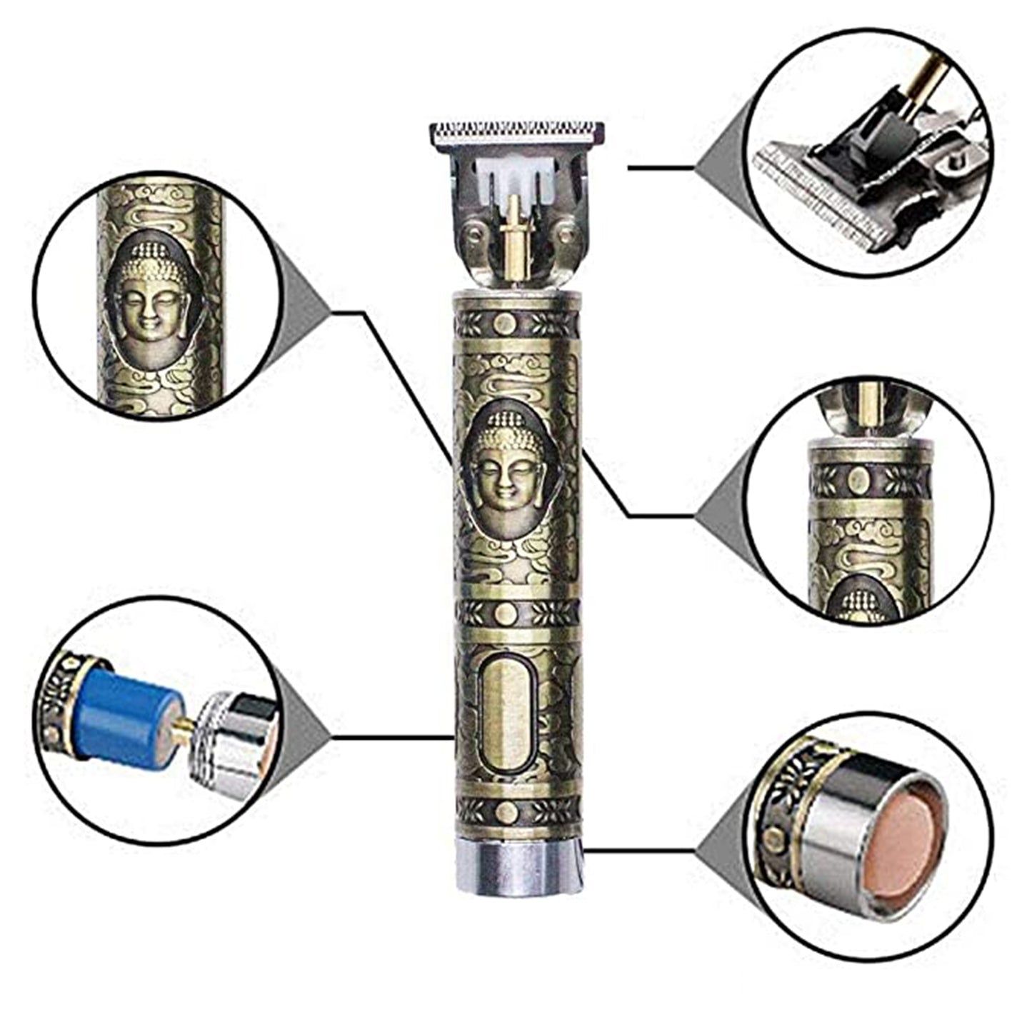 6324 Hair Trimmer For Men Hair Style Trimmer Professional Hair Clipper Adjustable Blade Clipper Shaver For Men - Springkart 