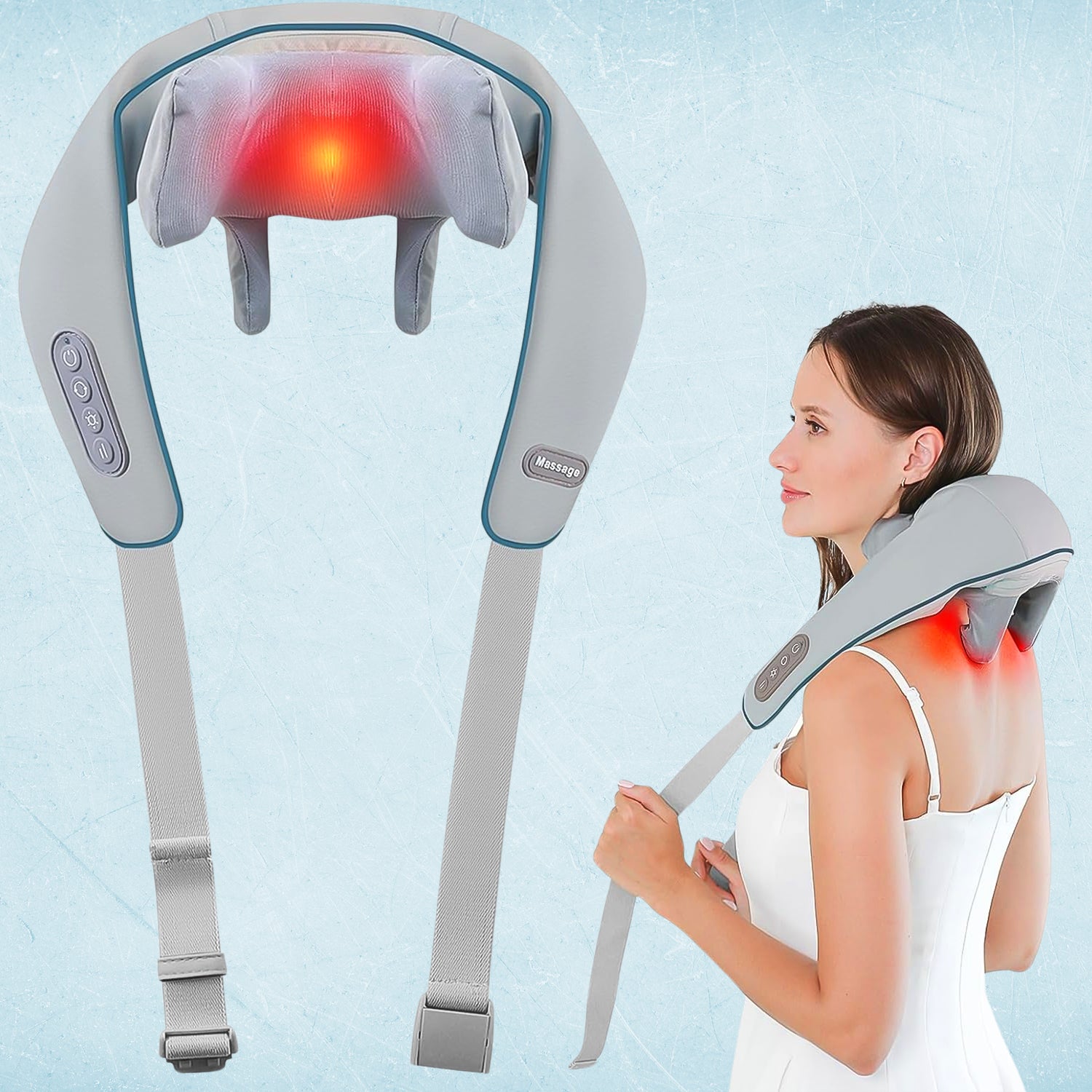 Neck Shoulder Massagers With Heat Electric Rechargeable (1 Pc) - Springkart 