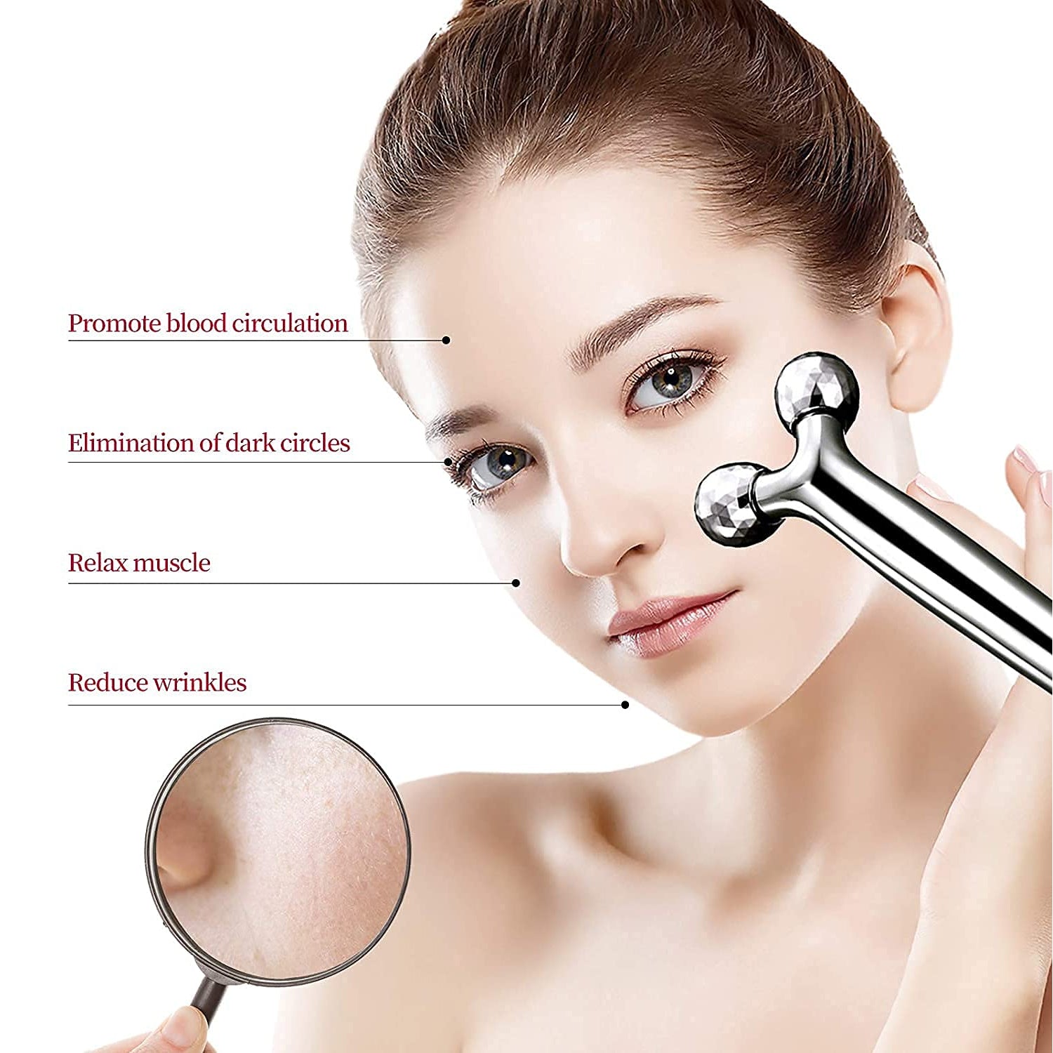 Manual Roller Face Skin Wrinkle Remover Massager (1 Pc) - Springkart 