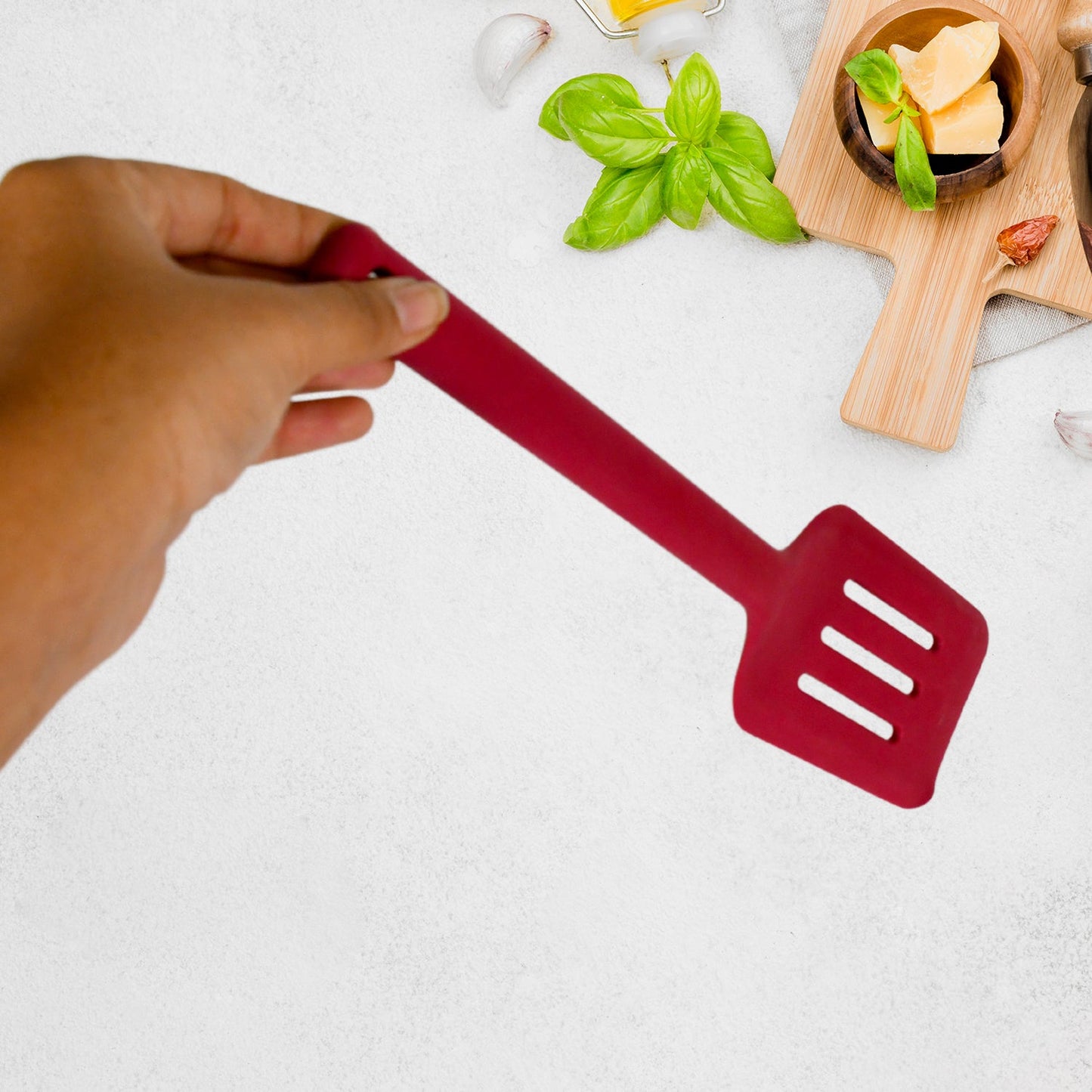 Multipurpose Silicone Spoon, Silicone Basting Spoon Non-Stick Kitchen Utensils Household Gadgets Heat-Resistant Non Stick Spoons Kitchen Cookware Items For Cooking and Baking (6 Pcs Set) - Springkart 
