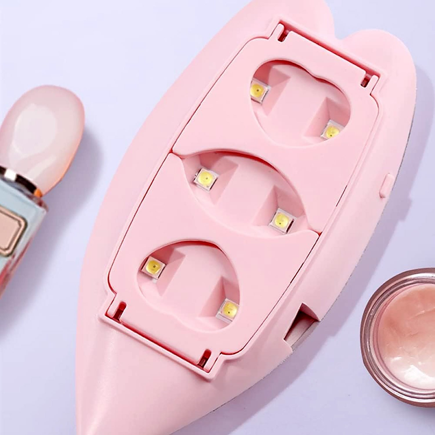 12914 Mini Nail Lamp 6w 6 Led Uv Nail Dryer With Usb Cable For Gel Nail Polish Nail Art Tools For Starters Home Diy Professionals Salon Manicure (1 Pc) - Springkart 