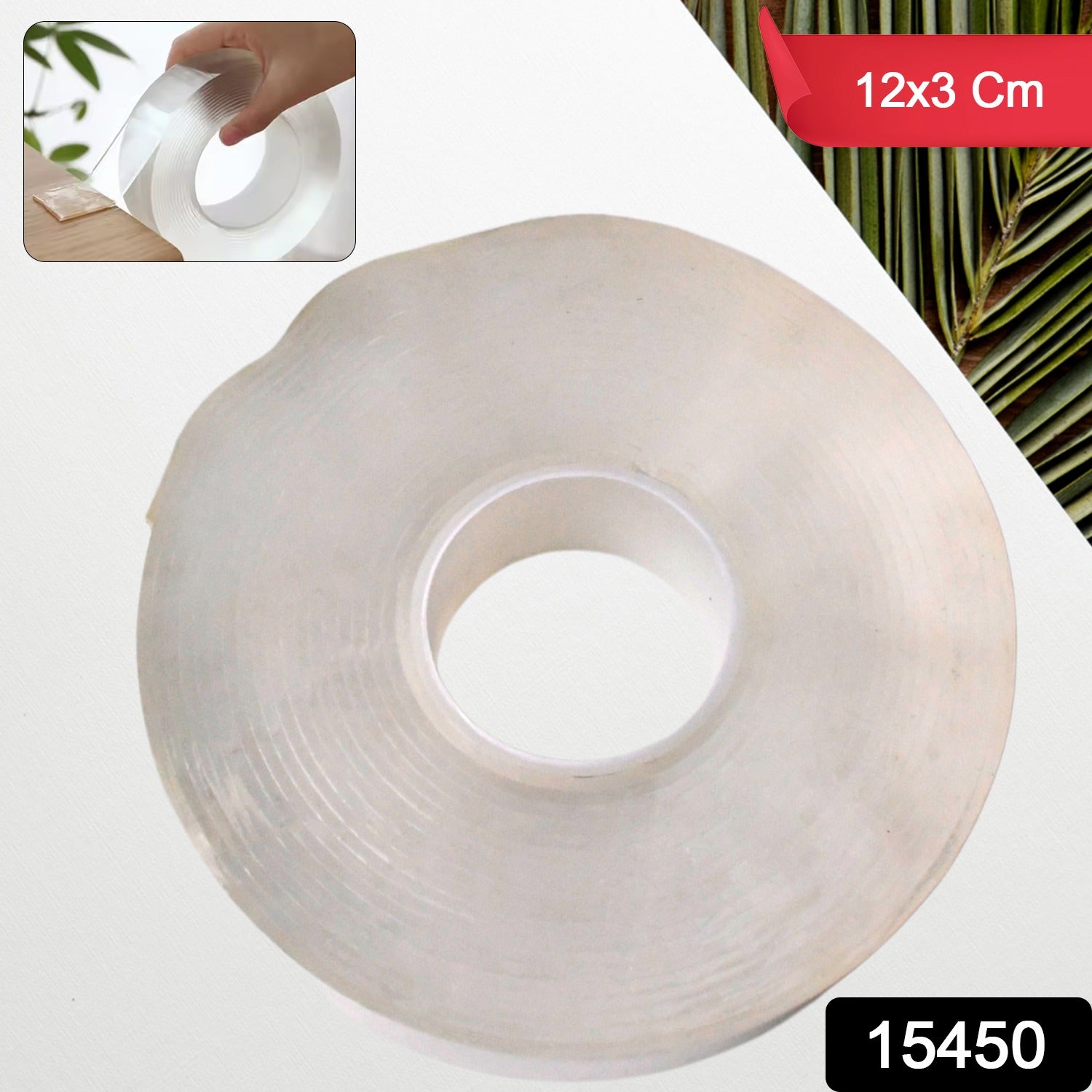 Sticky Double Sided Tape Washable Adhesive Tape Reusable (123 Cm 1 Pc) - Springkart 