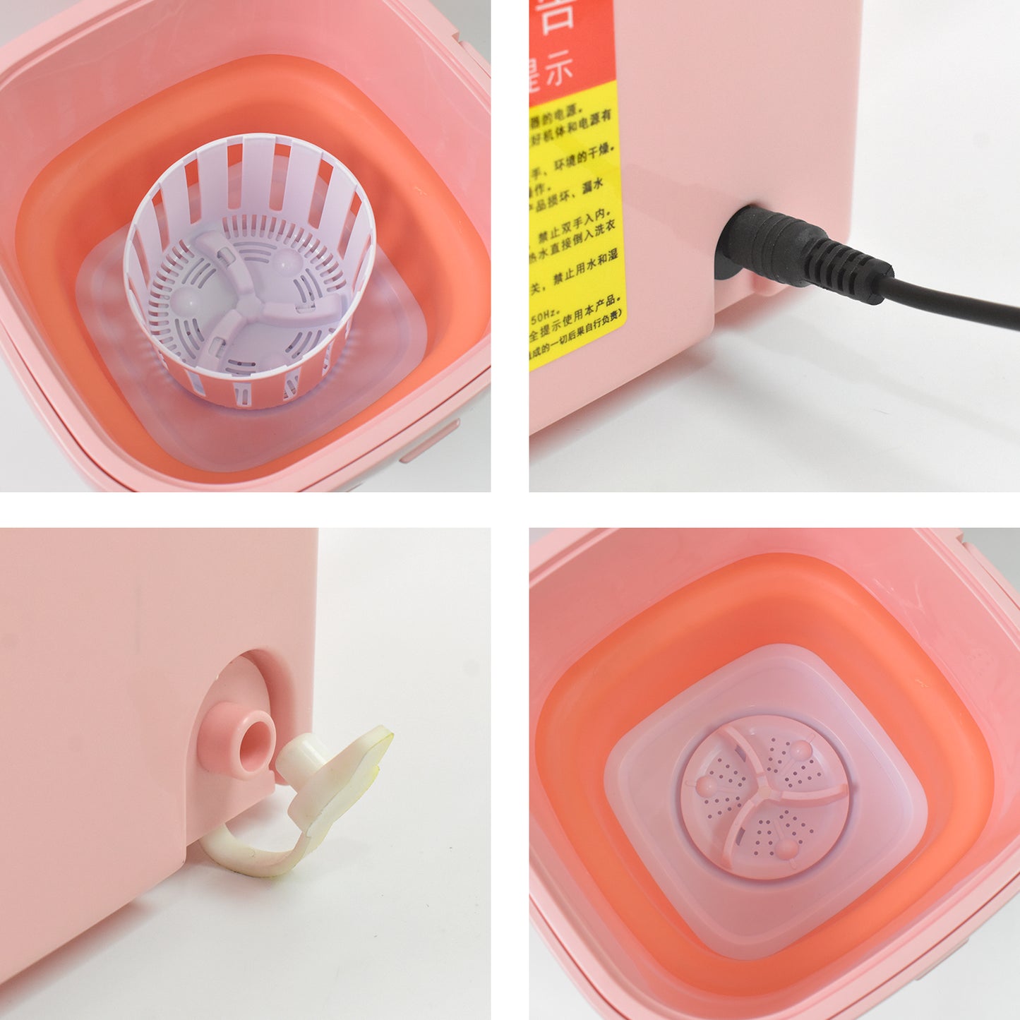 Portable Washing Machine Foldable Washer And Dryer Combo (1 Set Mix Color) - Springkart 