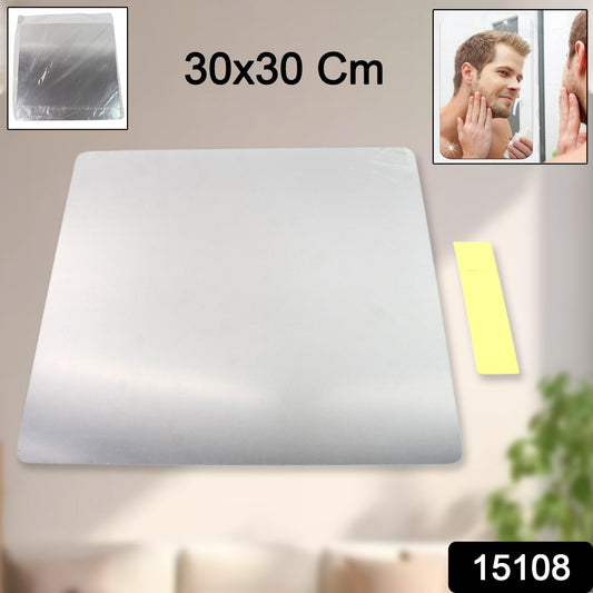 Plastic Square 3d Mirror Wall Stickers (1 Pc 30x30 Cm) - Springkart 