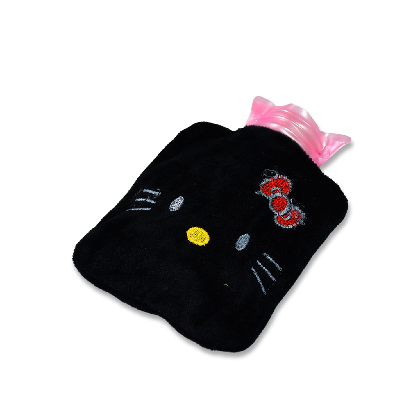 6513 Black Hello Kitty Small Hot Water Bag With Cover For Pain Relief Neck Shoulder Pain And Hand Feet Warmer Menstrual Cramps. - Springkart 