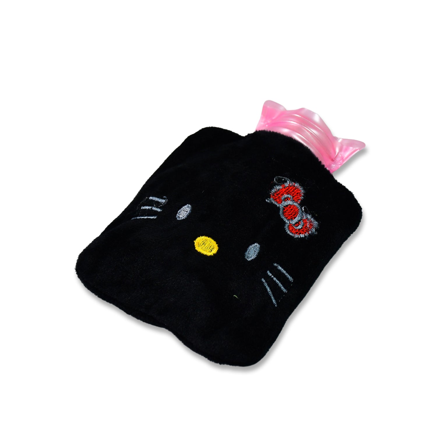 6513 Black Hello Kitty Small Hot Water Bag With Cover For Pain Relief Neck Shoulder Pain And Hand Feet Warmer Menstrual Cramps. - Springkart 