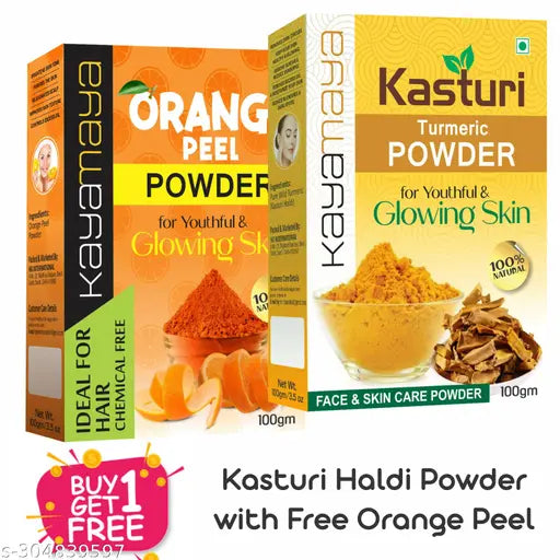 Wild Turmeric Powder 100gm/100% Natural And Pure Kasturi Turmeric,Orange Peel Powder 100gm - Springkart 