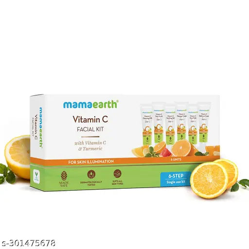 Mamaearth Vitamin C Facial Kit with Vitamin C & Turmeric for Skin Illumination - 60 g