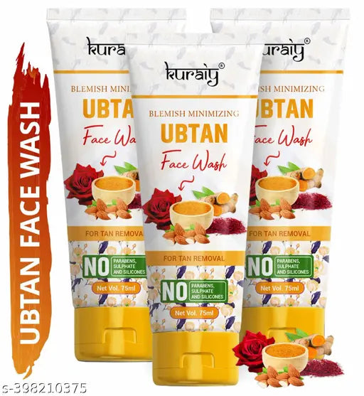 KURAIY Face Wash Cream Deep Moisturizing Cream Face wash Tube pack of 3