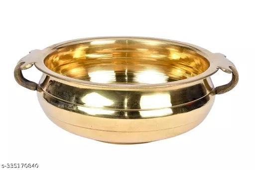 Pure Brass Plain Design Urli/Decorative Bowl 7.5