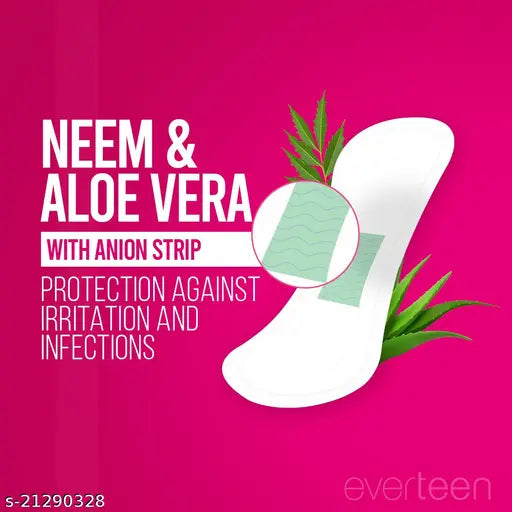 everteen Daily Panty Liners with Neem and Aloe Vera, Dermatologically Tested, for Discharge, Leaks, Spotting and Odor Control in Women - 1 Pack (30 liners) - Springkart 