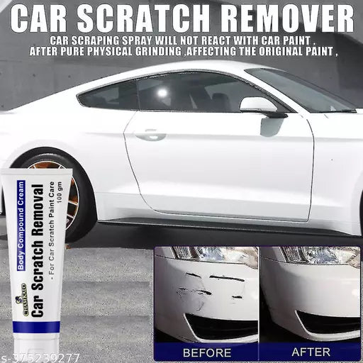 Chamkalo Car Body Scratch Remover, Car Paint Scratch And Car Scratch Repair Polishing Wax Kit Sponge Body Compound Cream Wax, Car Body Compound Scratch Remover For Car And Bike (100gm) - Springkart 