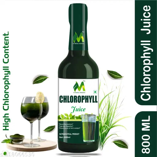 Chlorophyll Juice  800ml  Liquid Chlorophyll Natural Energy Booster For Men And Women  Supports Detoxification, Healthy Skin & Weight Loss
