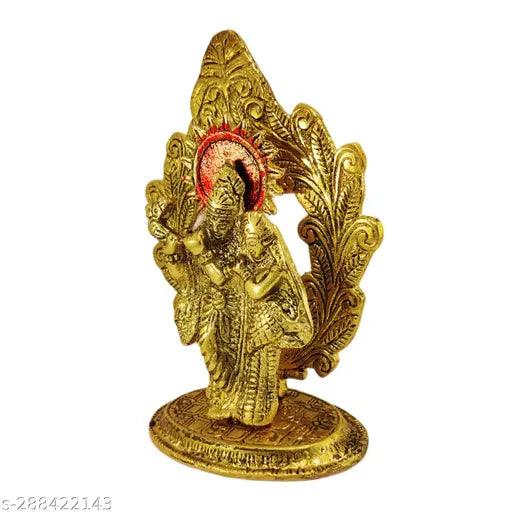 Radha Krishna in Temple Showpiece for Home Office Décor Gift Gold