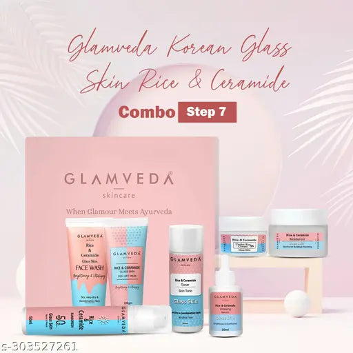 Korean Glass Skin Rice & Ceramide 7-Step Skincare Kit