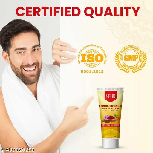 NEUD Skin Brightening Tan Removal Face Wash for Men and Women - 1 Pack (125ml) - Springkart 