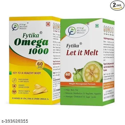 Weight Management Tablets (60 Tablets) & Fytika Omega 1000 Omega 3 Fatty Acid Capsules(60 Capsules) - Springkart 