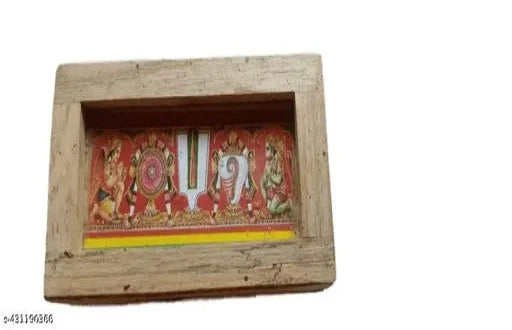 Thiruman Box Thenkalai Square Box with Thiruman, Srichurnam and Stick ( pack of 1 )