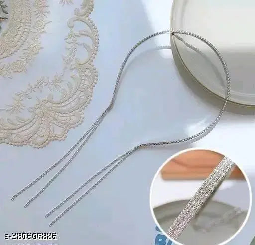 Trendy Women White Metal Tassel Hair Band (Pack-1) - Springkart 