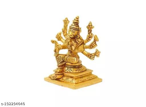 Varahi Amman 8 Handed Brass Statue (Small Size : 5x6 cm)