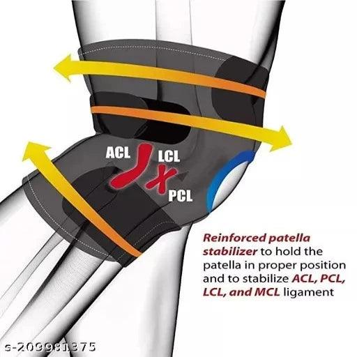 Knee Cap with Side Stabilizers & Patella Pads, Adjustable Compression Knee Support Braces for Knee Pain - Springkart 