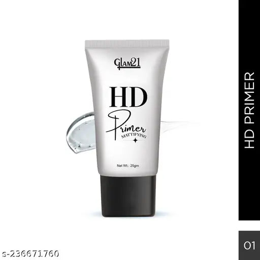 Glam21 Face Primer For Easy Makeup & Pore Minimize | Gel-like Texture | Perfect Coverage | Lightweight | With Skin-Softening Apricot Essence | 25 gm