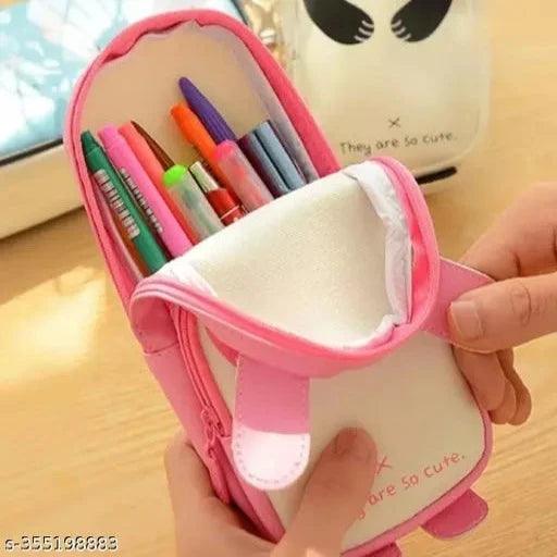 Combo Digital Panda Shape Pencil Box/Pouch (Set Of -2 Pink&White) - Springkart 