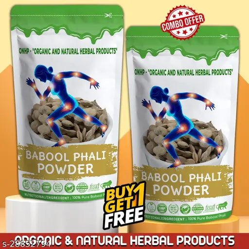 Babool Phali Powder |Acacia Nilotica for Eating(Cough, Cold), Knee Pain, Hair Care, Skin and Immunity Booster - 100 Gram (Pack of 2) - Springkart 