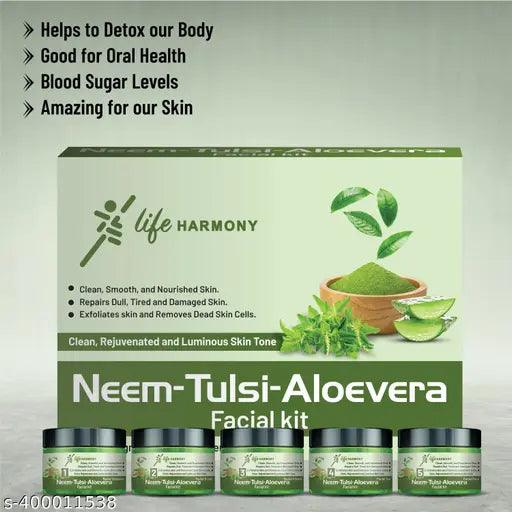 Neem-tulsi-Aloevera Beauty Parlour Facial Kit,Suitable For All Age, All Type skin Solution (250 g)