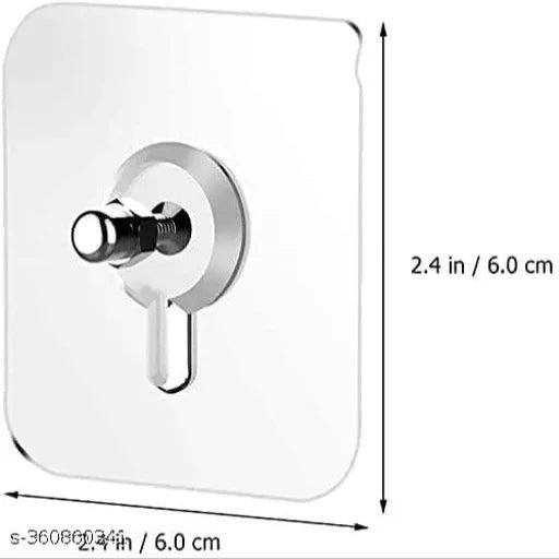 Stainless Steel, ABS, PVC and Glue Nail Free Adhesive (Pack of 10, Nail Hook) - Springkart 