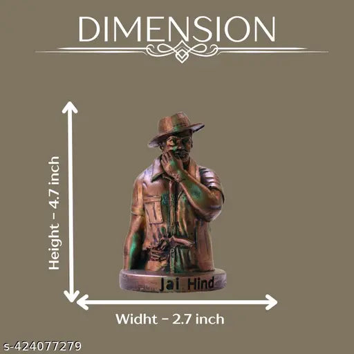 MISS PEACH Bhagat Singh Showpiece for Home Decor | Patriotic Bronze Finish Miniature Statue | Jai Hind Table Decor | Freedom Fighter Sculpture for Office, Study & Gifting | 4.7 Inch Height, Inspirational Patriotism Showpiece