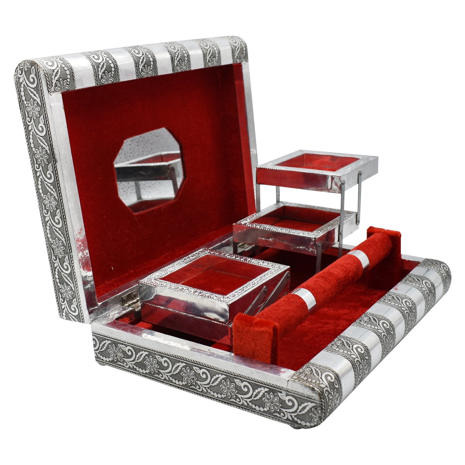 2511 Wooden Jewellery Organizer Multi Purpose Box Bangle Box - Springkart 