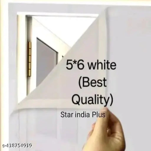 5 FEET X 6 FEET ( 60 INCH X 72 INCH ) WHITE COLOUR WINDOW MOSQUITO NET BY STAR INDIA PLUS